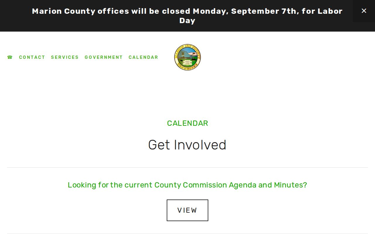 Marion County court calendar research showing event locations