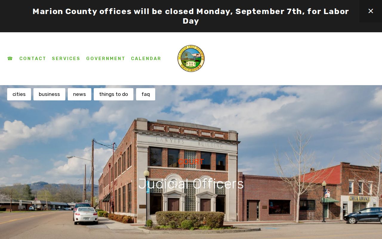 Marion County court docket court office and judge routing