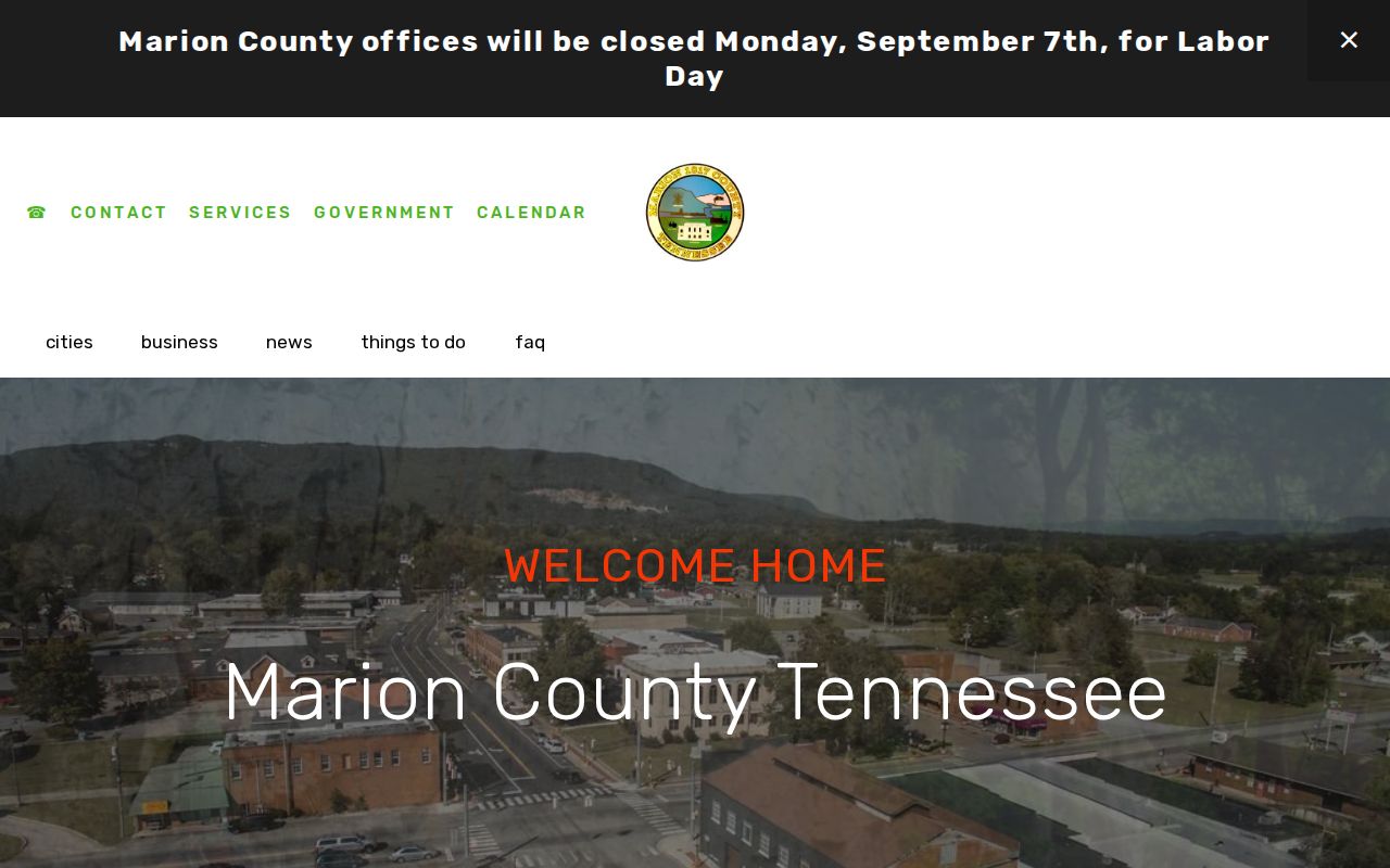 Marion County court docket government office navigation