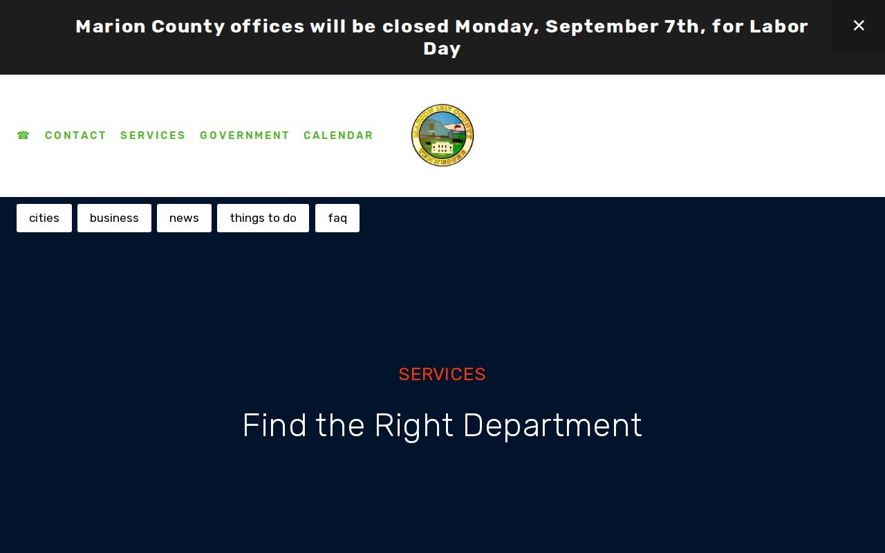 Marion County court docket service map for Circuit Sessions and Chancery